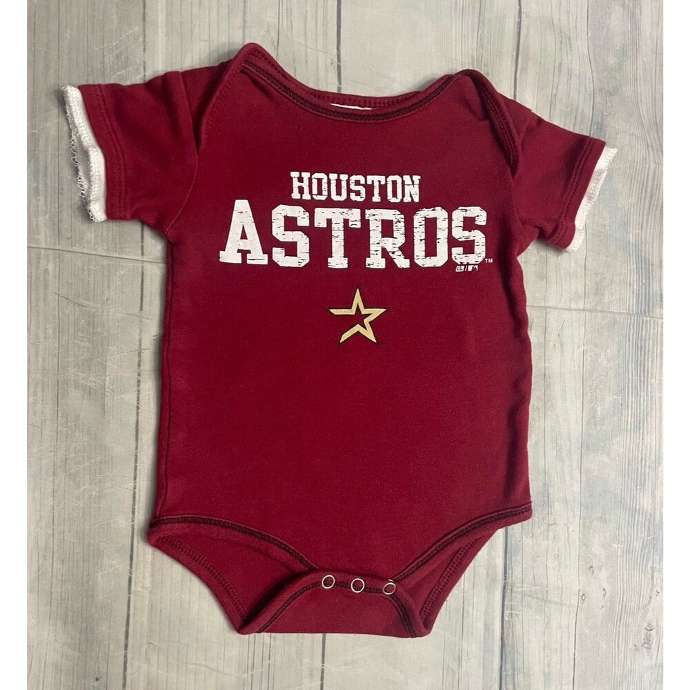 Vintage Vtg MLB Houston Astros Baseball Baby Onesie Bodysuit, Size 3-6 months